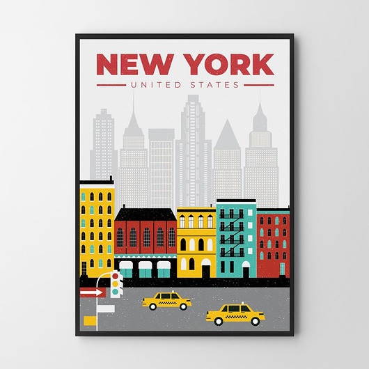 NYC New York Nowy Jork - plakat/ilustracja