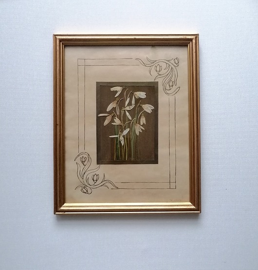 Obraz, kompozycja z kwiatów w stylu vintage