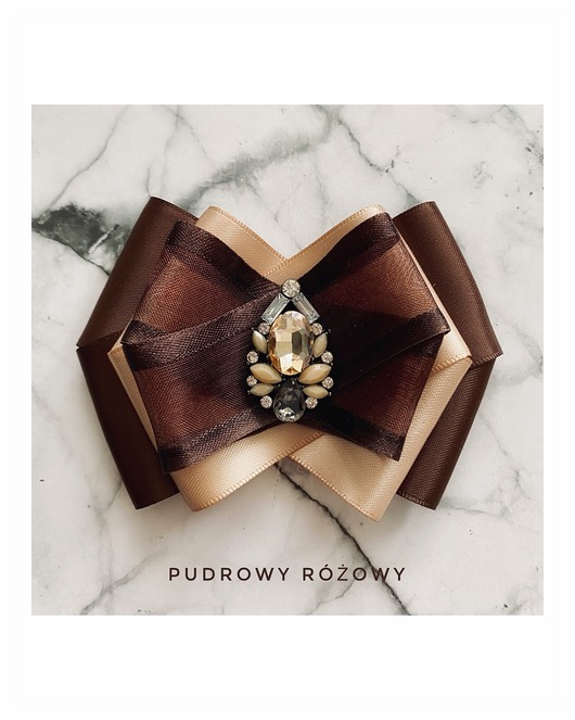 Czekoladowa Brosza z kryształkami NEW