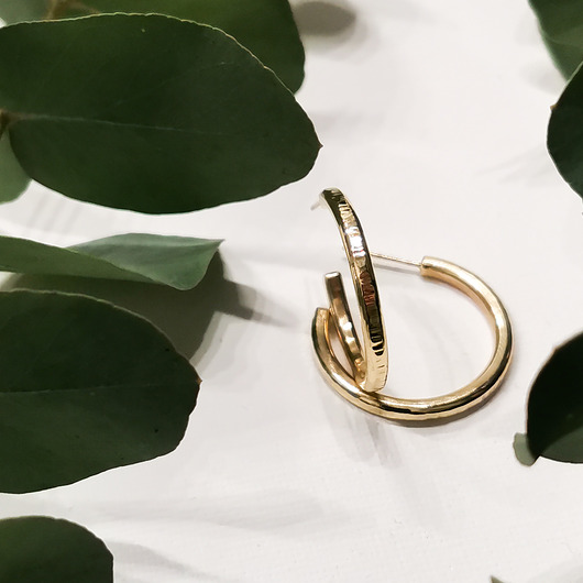 Kolczyki Glam! Mosiężne koła