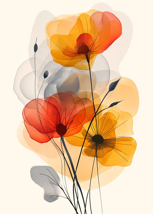 Plakat pt. Kolorowe kwiaty II