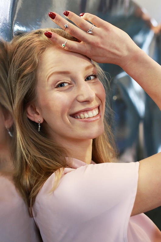 Kwiatek pierścionek ze srebra