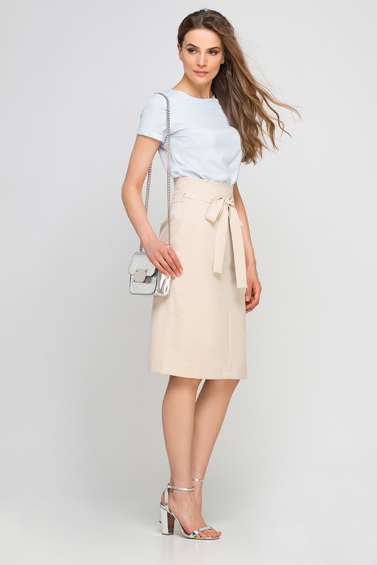 Ołówkowa spódnica, sp115 beż