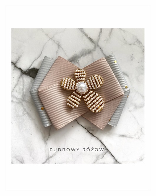 Brosza z Perłowym Kwiatem z drobniutkimi perełkami NEW