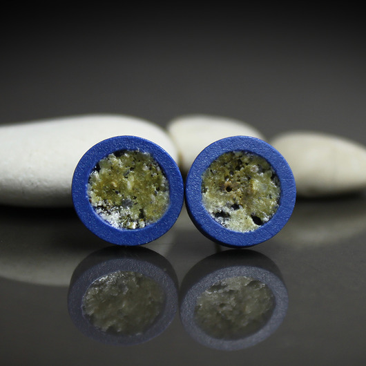 NERJA /stal chirurgiczna/kolczyki porcelanowe UNIKAT