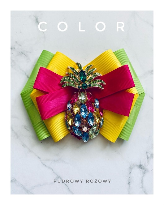 Kolekcja COLOR Brosza z Ananasem z kryształów