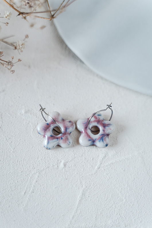 Kolczyki porcelanowe BLOOM