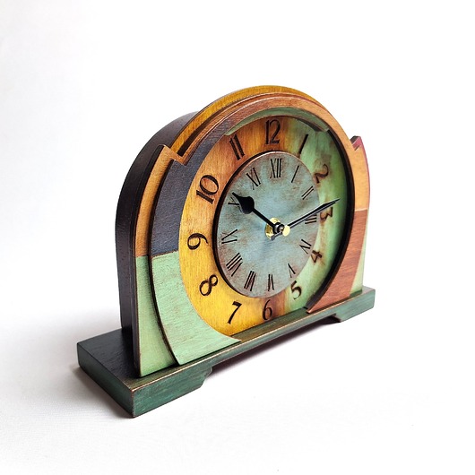 Zegarek drewniany kominkowy w stylu vintage