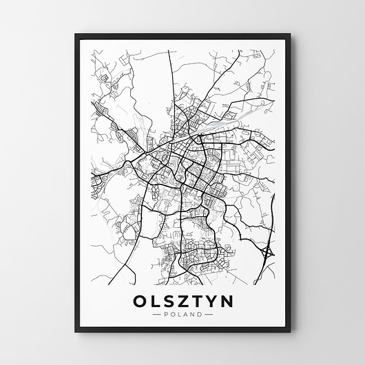 Plakat Mapa Olsztyn