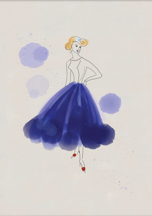 Plakat Fine Art giclee RETRO GIRL