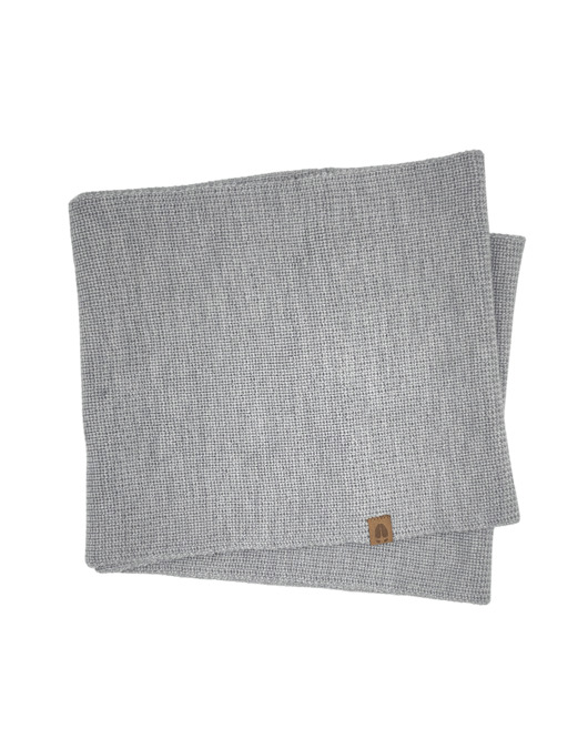 SUSEŁ RWS - komin ósemka z wełny merino jasny szary