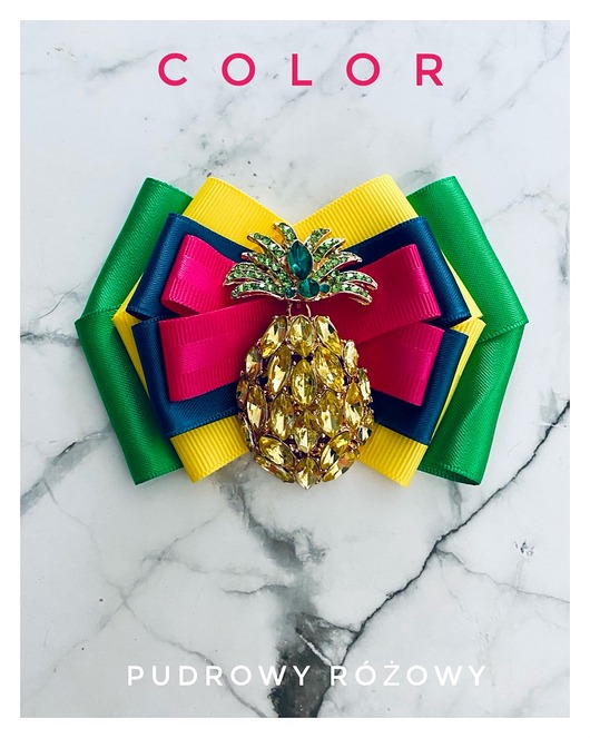 Kolekcja COLOR Brosza z Ananasem z kryształów