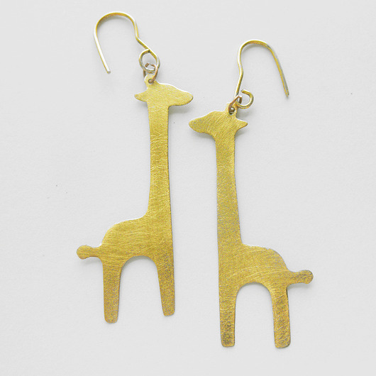 Kolczyki pozłacane ŻYRAFA
