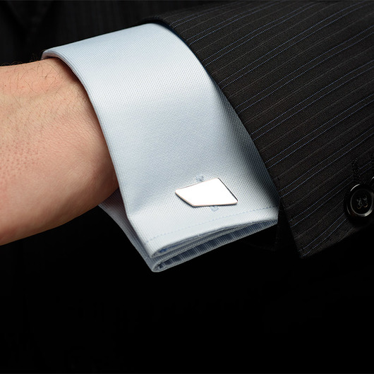 Spinki srebrne do koszuli dla mężczyzn + kartonowe pudełko