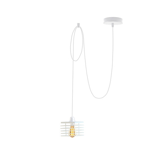 Pojedyncza lampa wisząca z drucianym kloszem typu pająk GALO LOFT L1