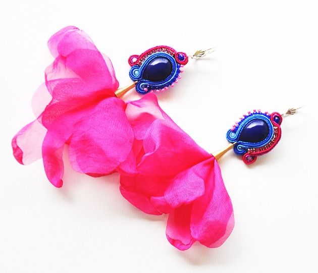 Sutaszowe kolczyki AMARANT