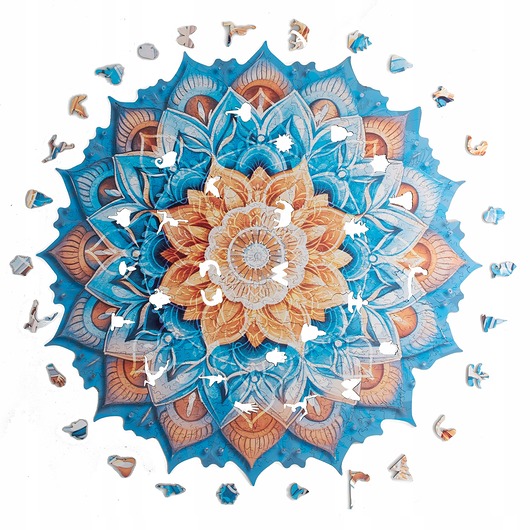 Puzzle drewniane WOOD YOU DO Blue Mandala 650 elementów 3XL