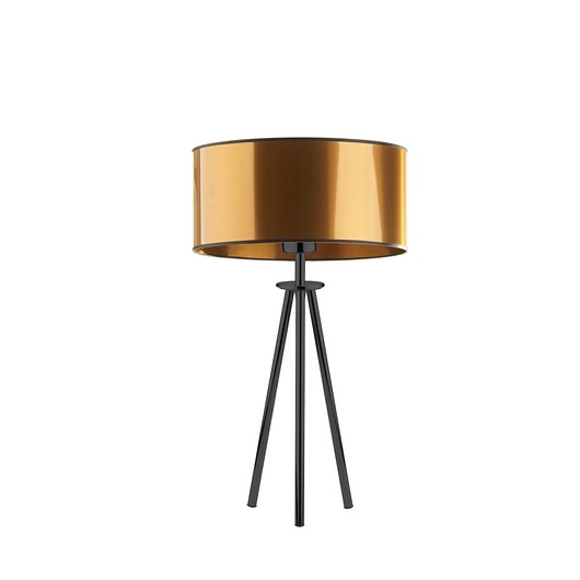 Czarno-miedziana lampka nocna na trójnogu ALTA MIRROR