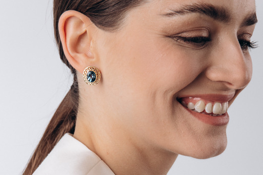 Kolczyki Paryżanka No. 4 Pozłacane srebro