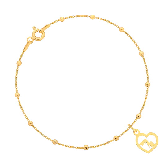 Bransoletka pozłacana z górami