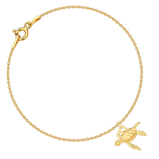 Złota bransoletka z żółwiem