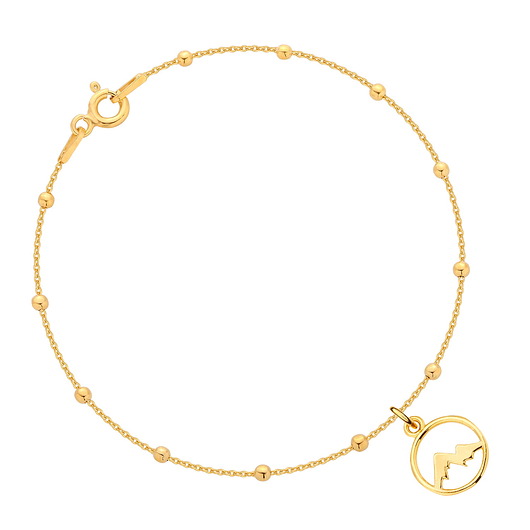 Bransoletka pozłacana z górami