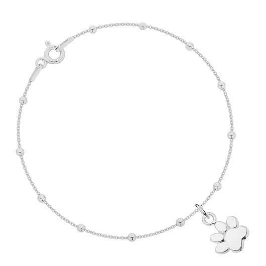 Bransoletka srebrna z psią łapką