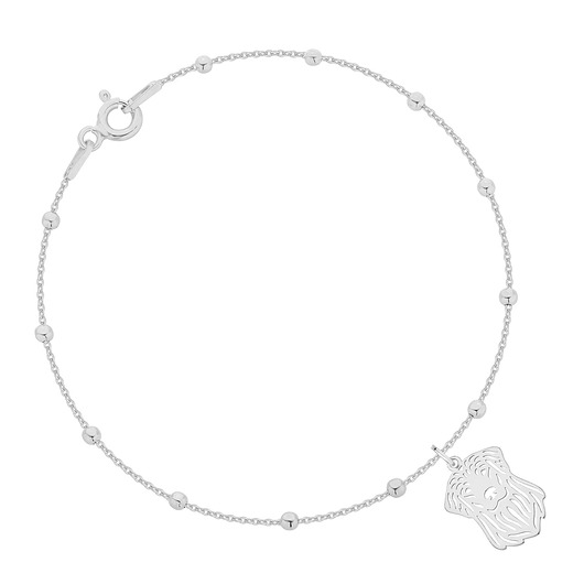 Srebrna bransoletka z golden retrieverem