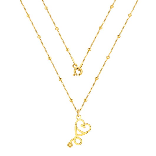 Złoty naszyjnik stetoskop