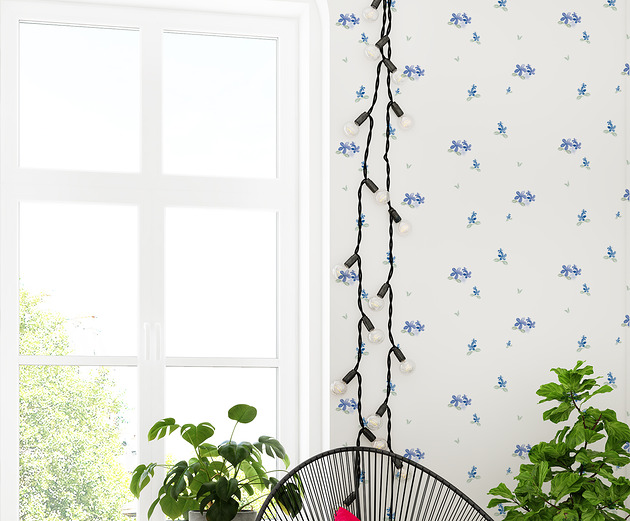 Tapeta dla dzieci w kwiaty (Blue Flowers)