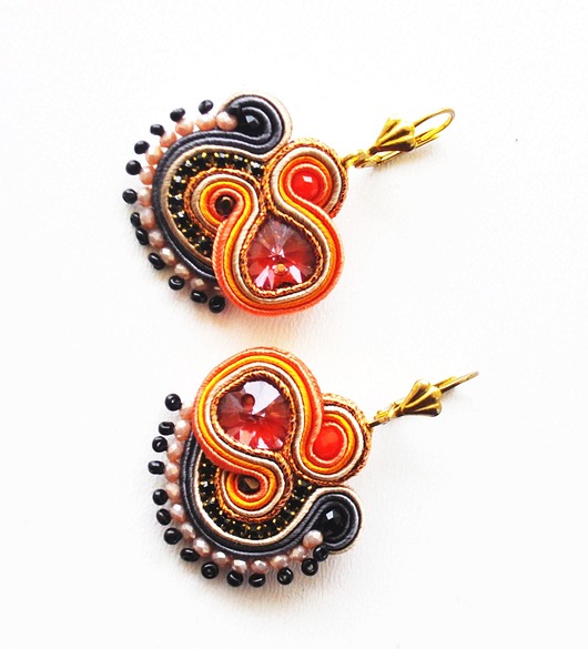 Sutaszowe kolczyki ETNA