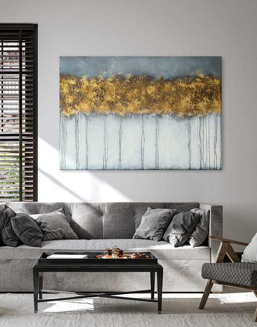 Obraz na płótnie - Abstrakcyjne drzewa - 100x70 cm (1-0323)