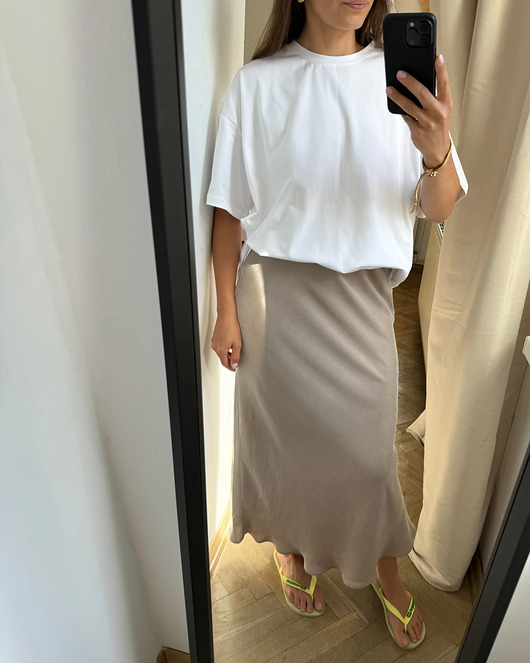 Spódnica Melody premium beige midi