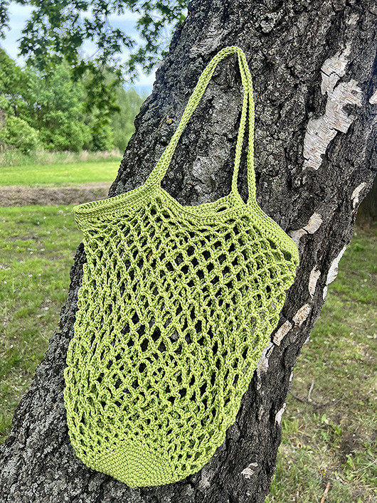 Torebka siatka typu shopper bag zielona