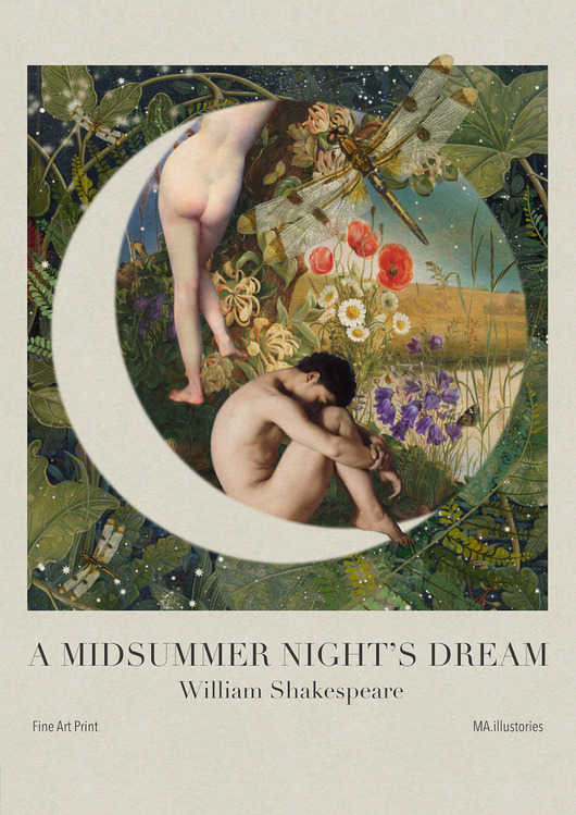 Plakat Fine Art giclee kolaż A MIDSUMMER NIGHT'S DREAM