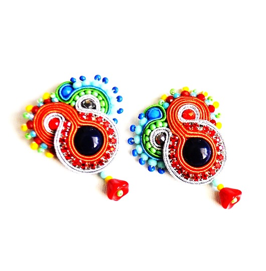 Sutaszowe kolczyki MEXICANA