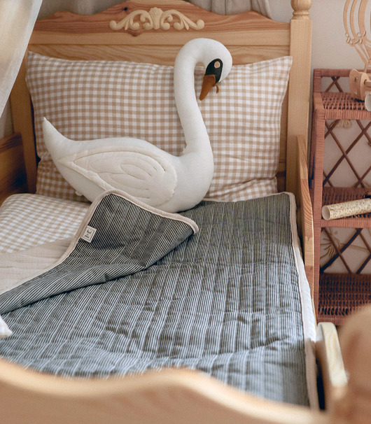 Vintage stripes antracyt - narzuta