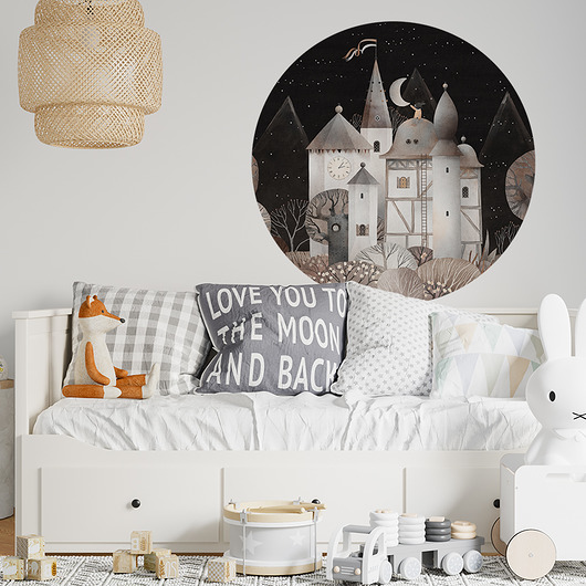 Naklejka Wzgórze zamkowe w kółku-noc 2