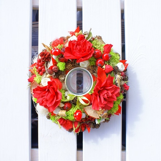 Świecznik wiosenny czerwony, żywy, mały naturalny