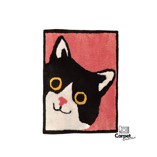 Dywan z kotkiem, wysoka jakość , grube runo, ręcznie robiony