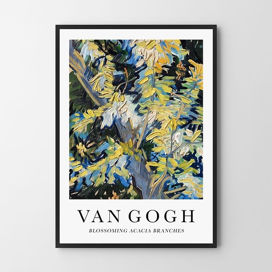 Plakat Van Gogh Blossoming acacia branches