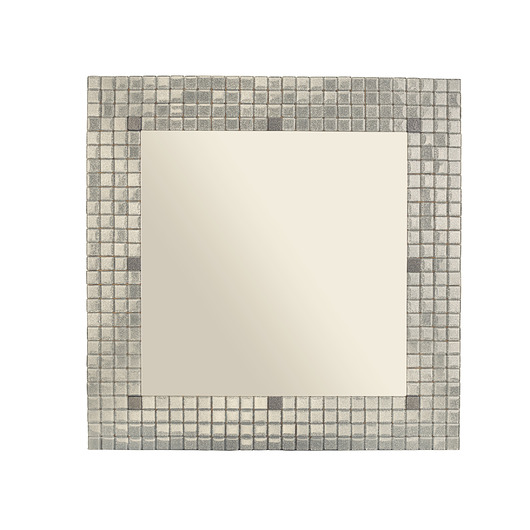 Lustro szare kwadratowe, szare lustro na ścianę, mozaika, lustro glamour