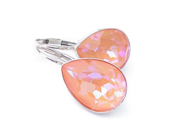 Kolczyki - Krople lata - Kryształy Swarovski