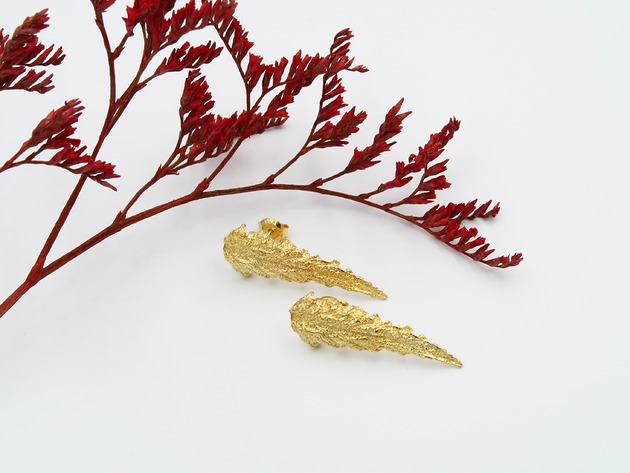 Pozłacane srebrne kolczyki Ginura N2