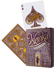 Wonka, karty do gry, złote, purpurowe