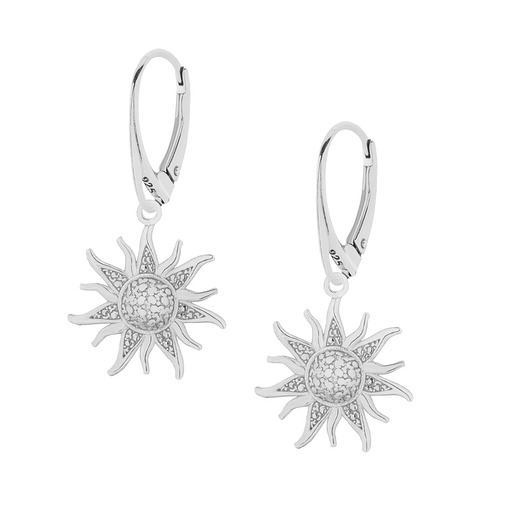 Srebrne kolczyki ze słońcem