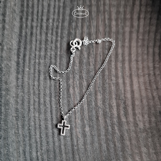 Bransoletka srebrna CROSS - krzyż