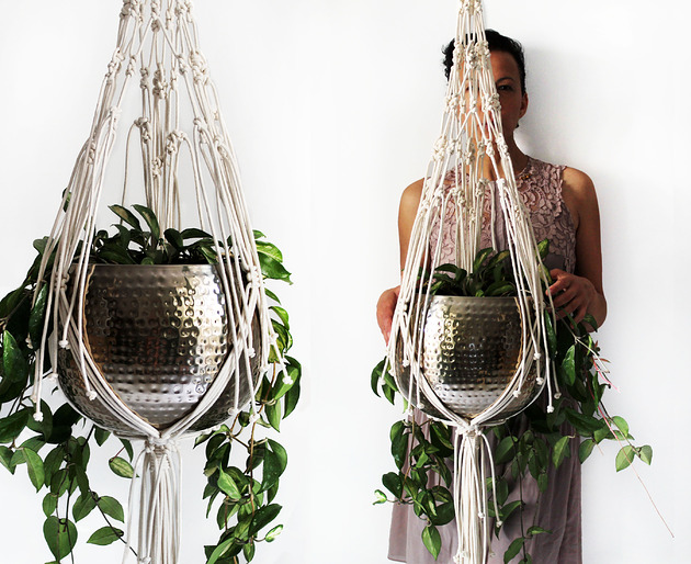 Duży kwietnik makrama 'NIDO no 1'