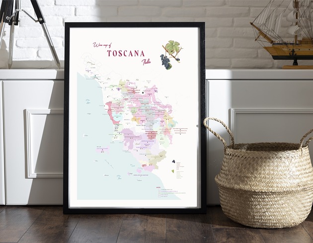 Plakat WINO Toskania Włochy