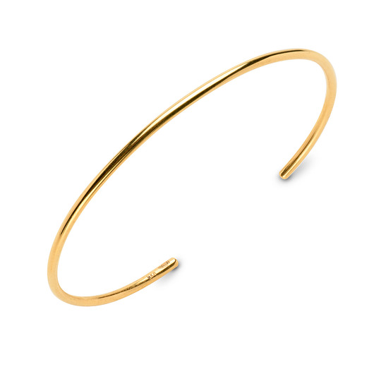 Bransoletka srebrna pozłacana z rureczki doginana